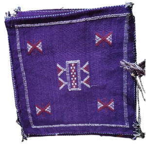 Coussin Sabra Violet & Broderies Berbères | Yamiriam