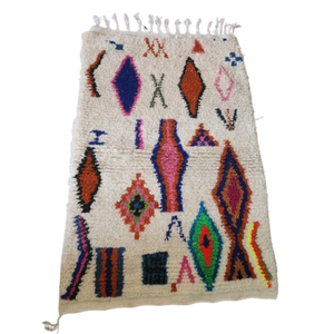 Tapis Azilal Grands Losanges & Médaillons Colorés | Yamiriam