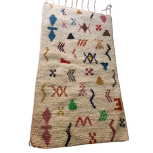 Tapis Azilal Symboles Amazighs & Fond Crème | Yamiriam