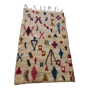 Tapis Azilal Symboles Berbères & Losanges Colorés | Yamiriam