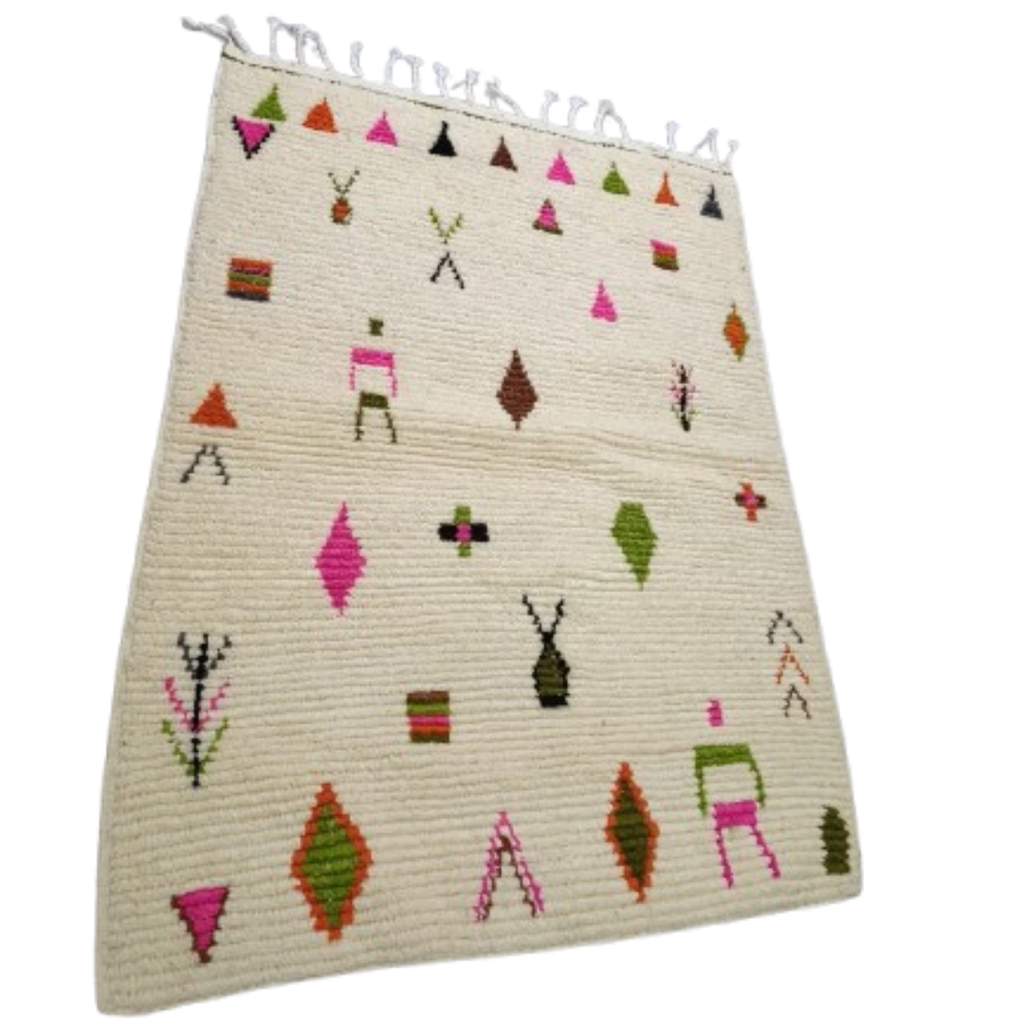 Tapis Azilal Symboles & Géométrie Minimaliste | Yamiriam
