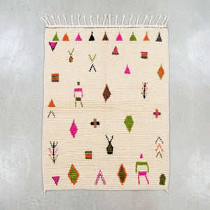 Tapis Azilal Symboles & Géométrie Minimaliste | Yamiriam