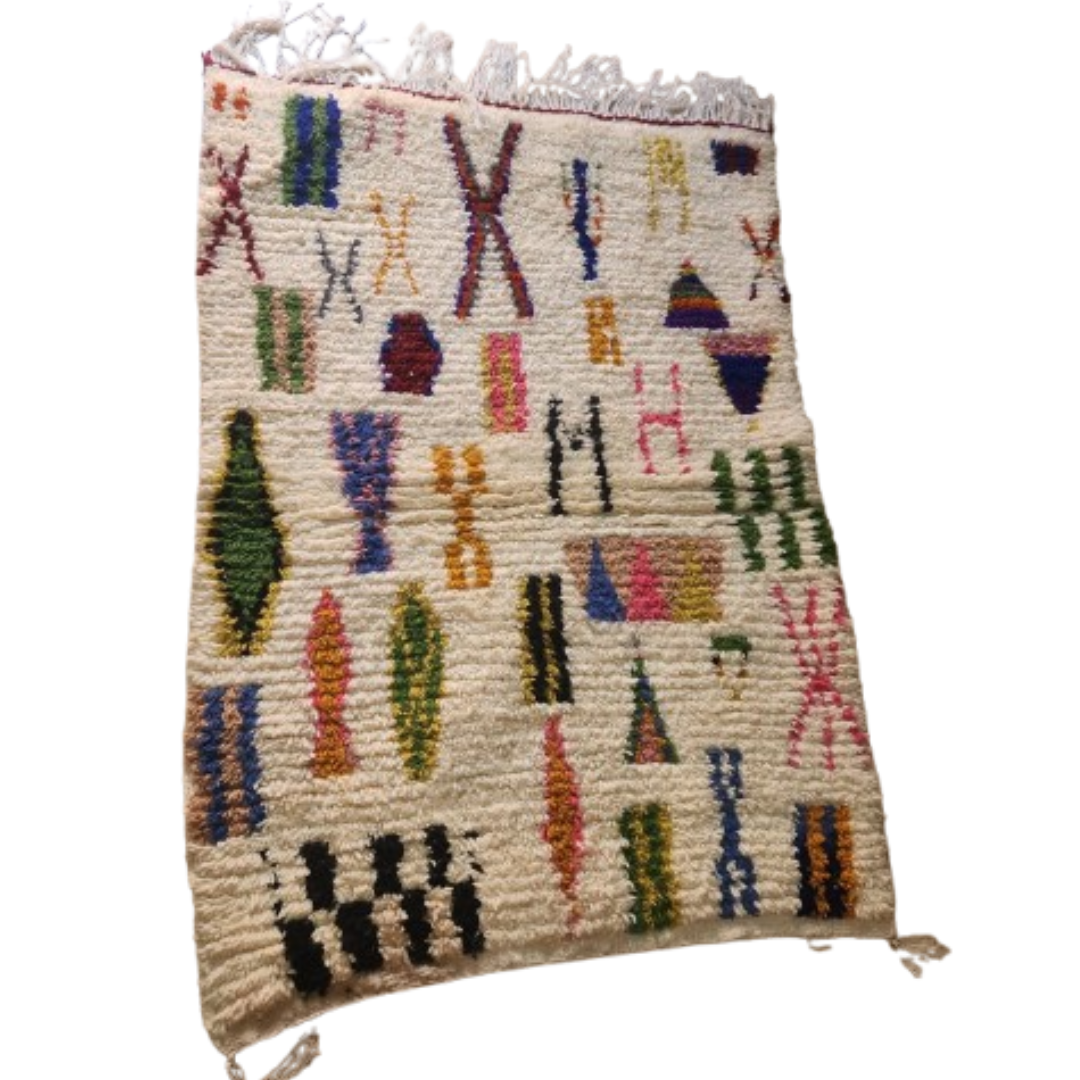 Tapis Azilal Symboles Géométriques & Damier | Yamiriam