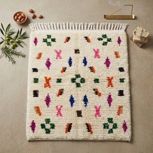 Tapis Azilal Symboles Géométriques & Motifs Berbères | Yamiriam