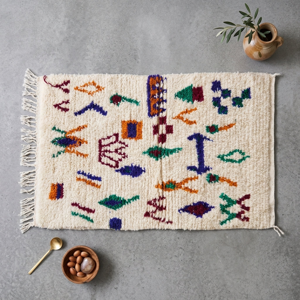 Tapis Azilal Symboles & Motifs Abstraits | Yamiriam