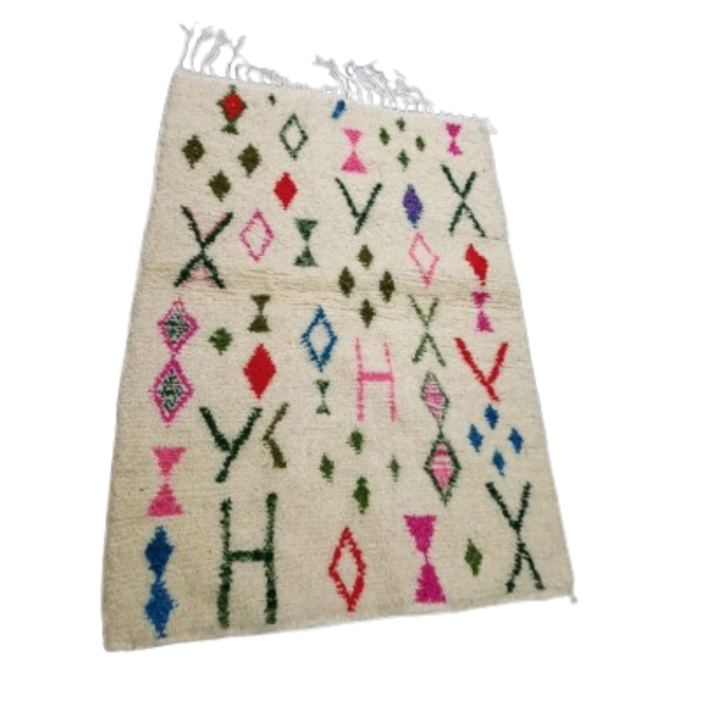 Tapis Azilal Tifinagh & Losanges Multicolores | Yamiriam