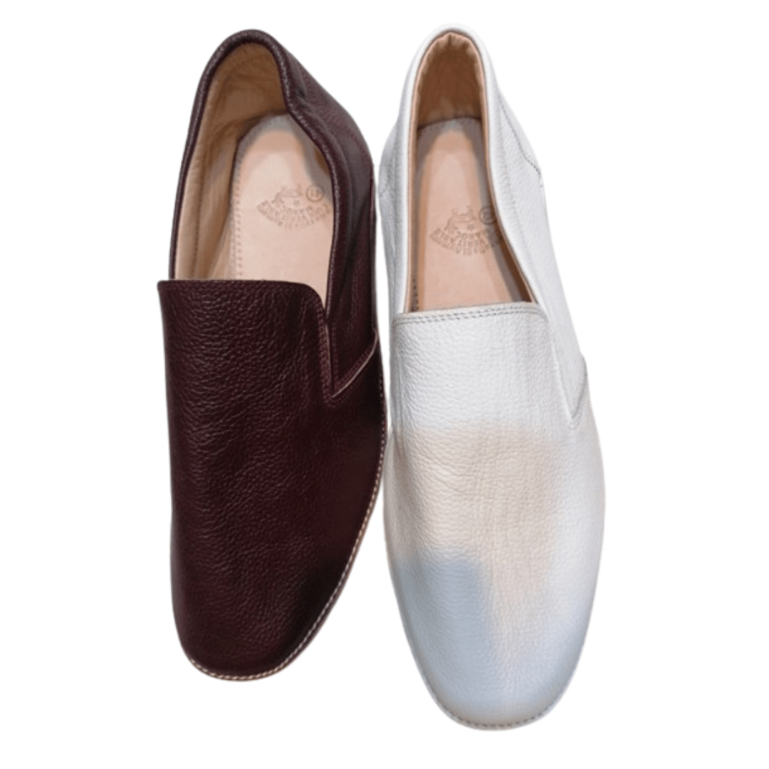 Balghin Homme Marron Foncé & Blanc | Yamiriam - YaMiriam