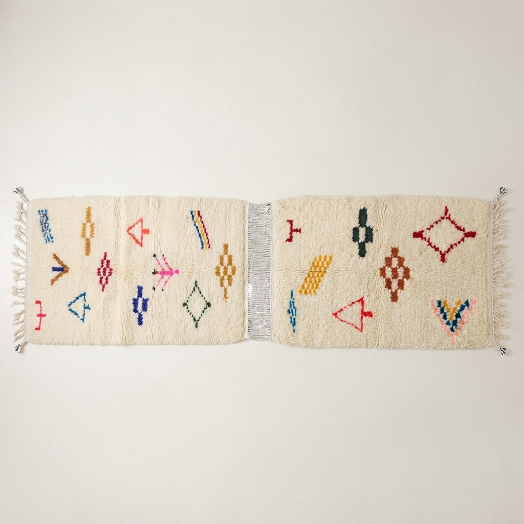 Couloir Azilal Motifs Géométriques Éparpillés 100x60 cm | Yamiriam - YaMiriam
