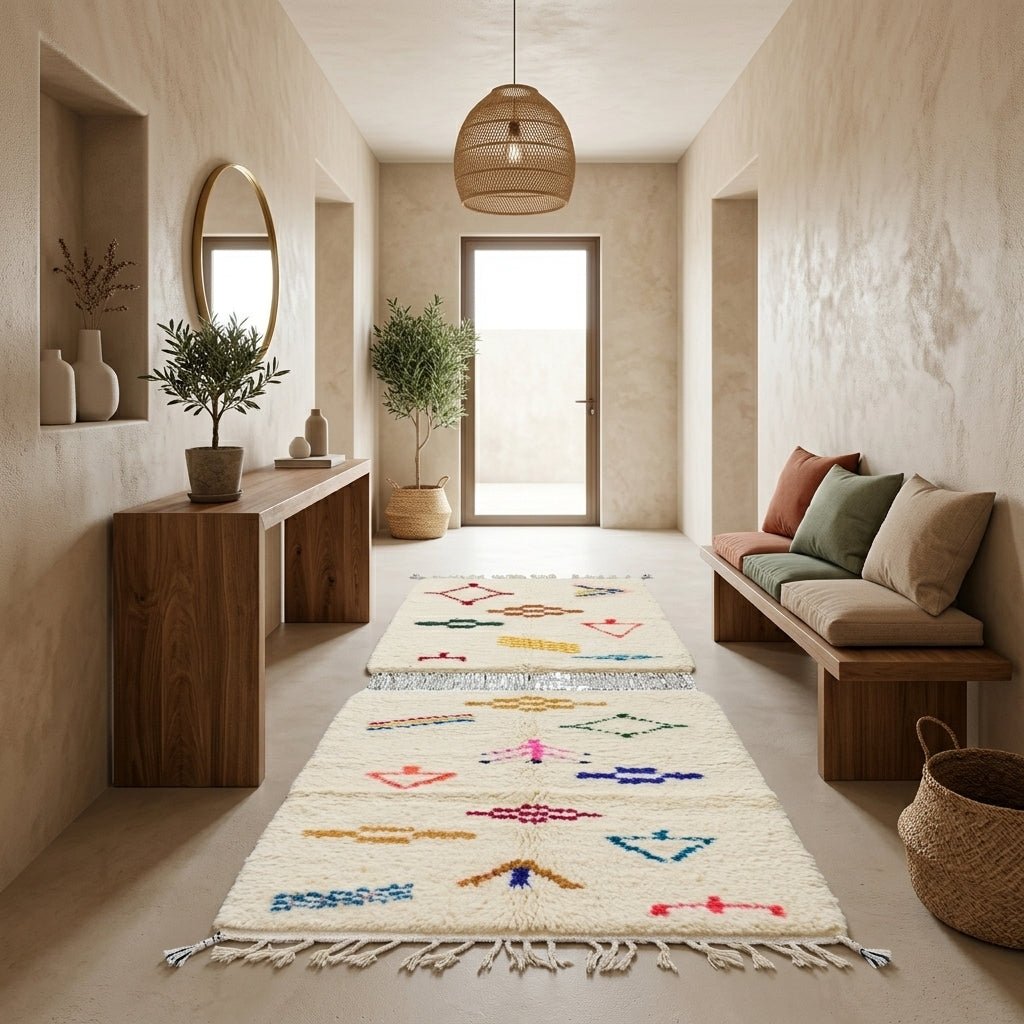 Couloir Azilal Motifs Géométriques Éparpillés 100x60 cm | Yamiriam - YaMiriam
