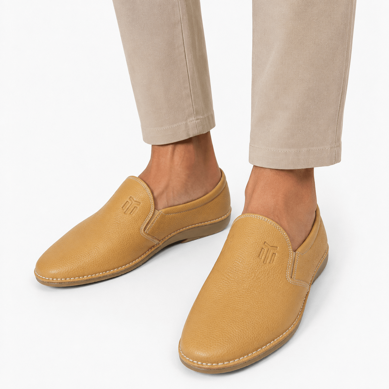 Mocassin Babouche Beldi Homme Beige Crème | Yamiriam - YaMiriam