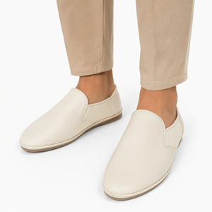 Mocassin Beldi Homme Beige en Véritable Cuir | Yamiriam - YaMiriam