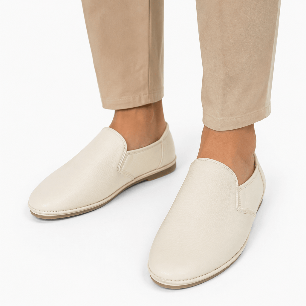 Mocassin Beldi Homme Beige en Véritable Cuir | Yamiriam - YaMiriam