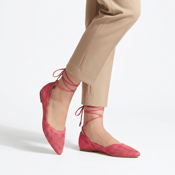 Mocassin Sandale Crochet Rouge Femme | Yamiriam - YaMiriam