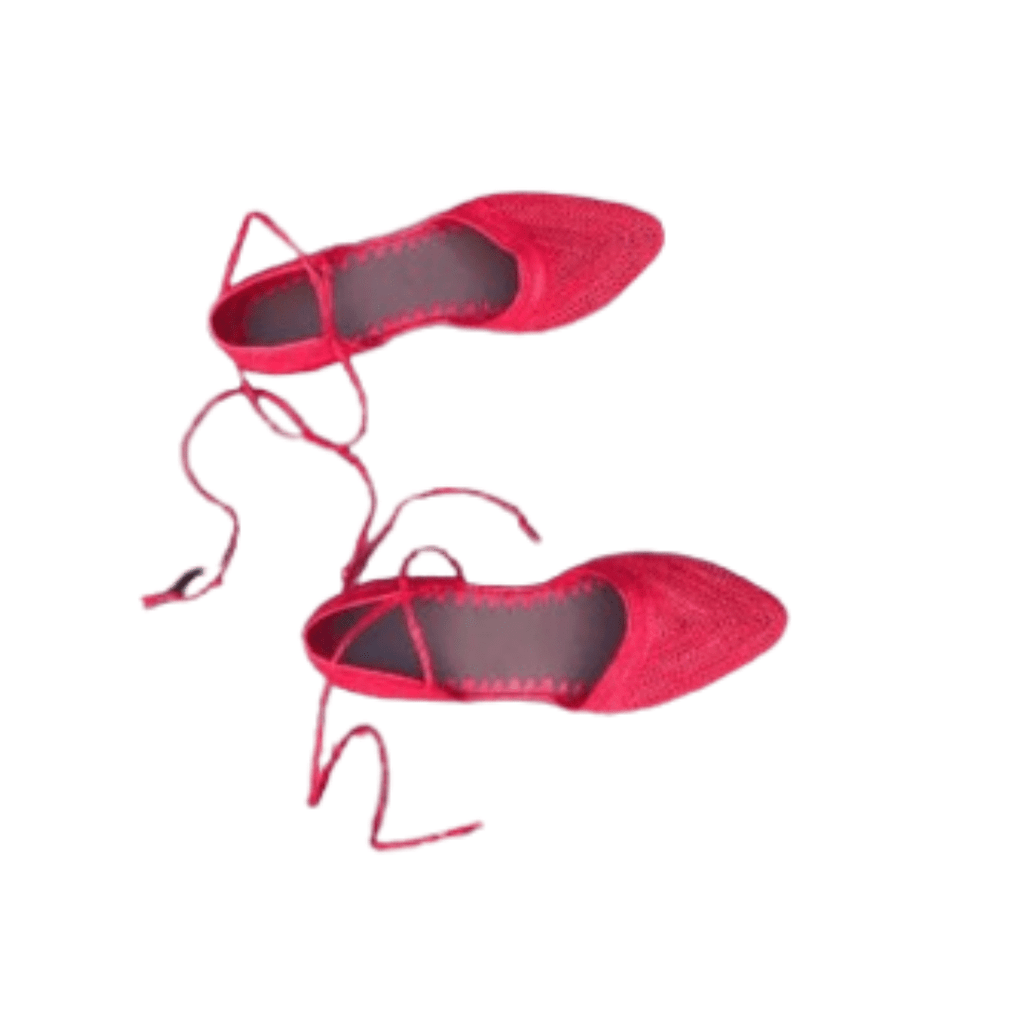 Mocassin Sandale Crochet Rouge Femme | Yamiriam - YaMiriam