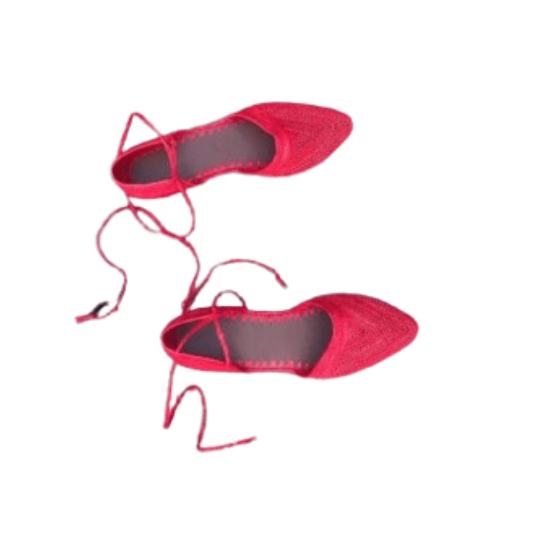Mocassin Sandale Crochet Rouge Femme | Yamiriam - YaMiriam