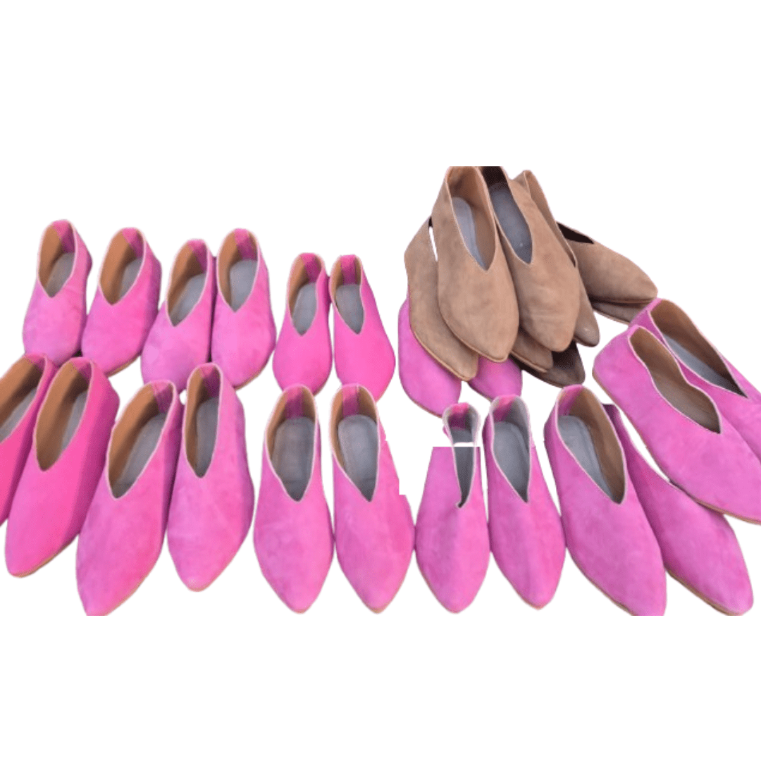 Mocassins Femme Artisanaux Rose Violet Marron | Yamiriam - YaMiriam