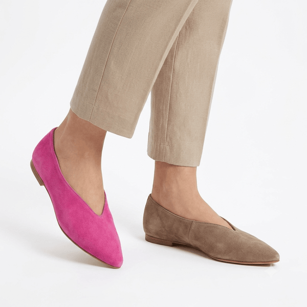 Mocassins Femme Artisanaux Rose Violet Marron | Yamiriam - YaMiriam