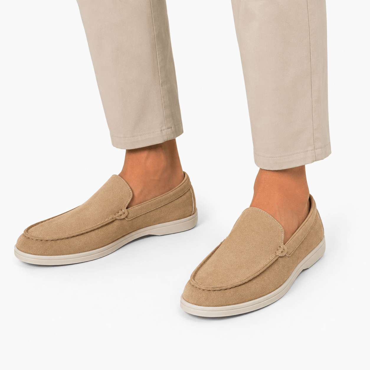 Mocassins Homme en Daim Beige Confortables | Confort Été – Yamiriam - YaMiriam