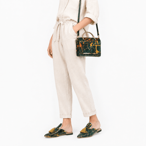 Pack Marocain Casawi Style Vert & Jaune en Cuir | Yamiriam - YaMiriam