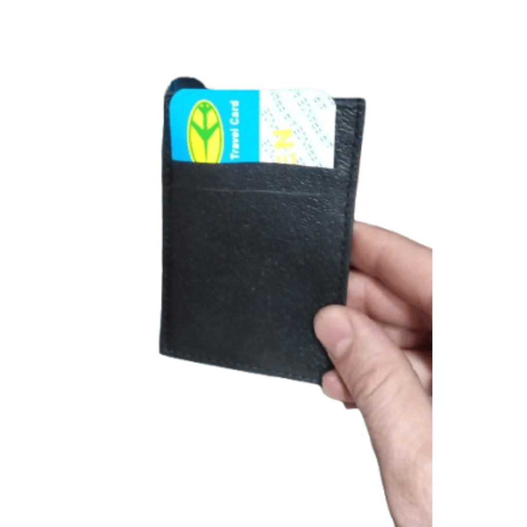 Porte-Cartes en Cuir Noir Classique | Yamiriam - YaMiriam