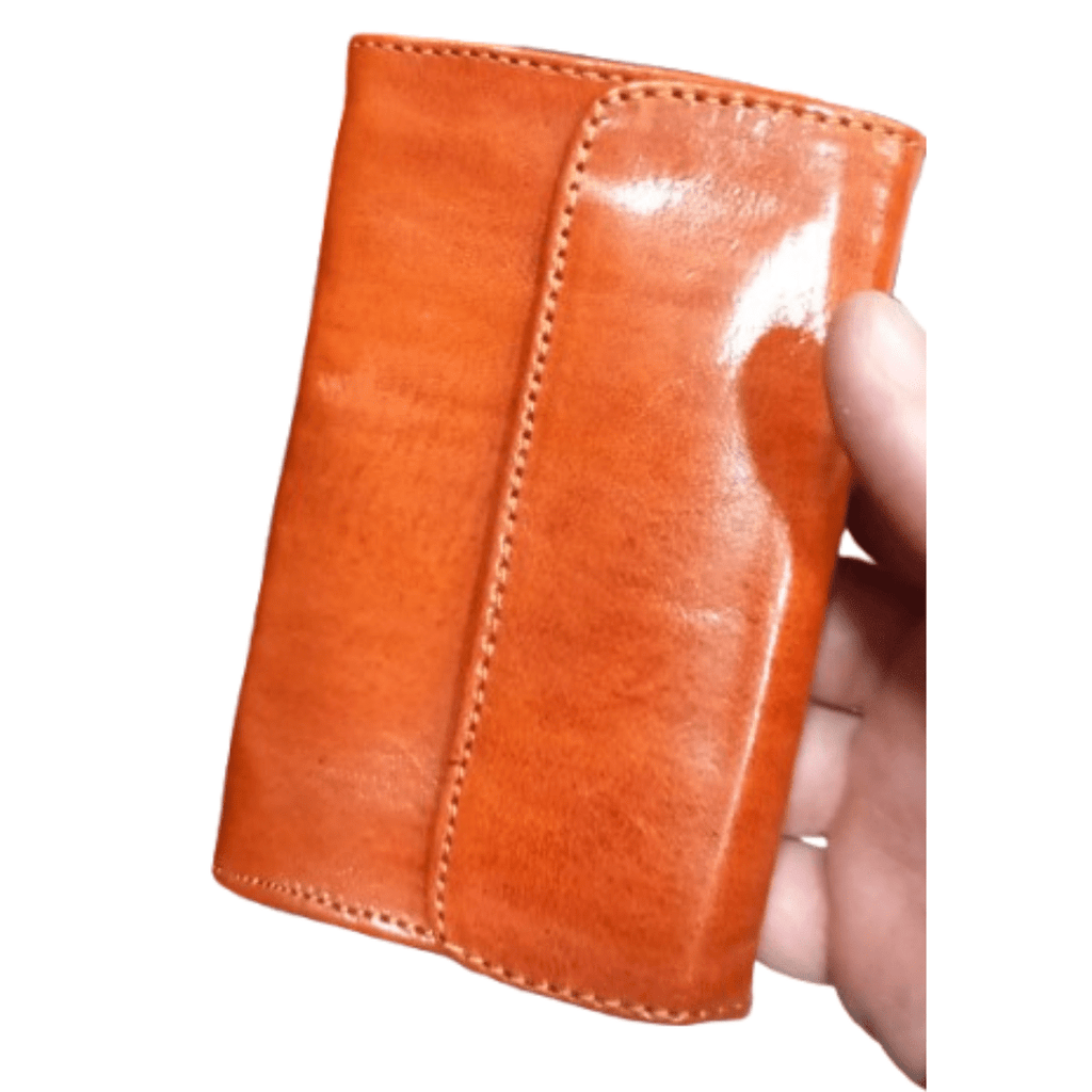 Porte-Cartes Rabat Cognac en Cuir | Yamiriam - YaMiriam