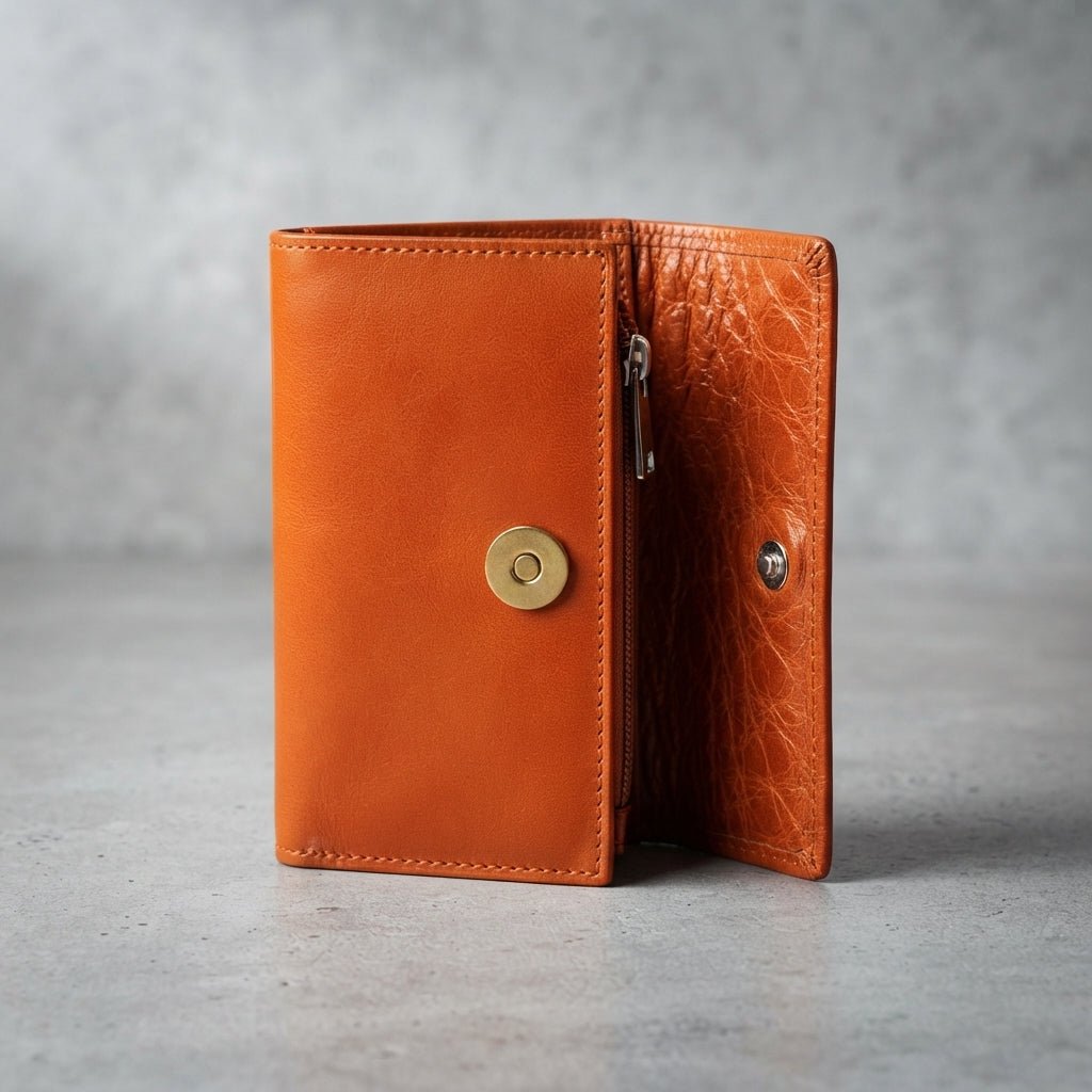 Porte-Cartes Rabat Cognac en Cuir | Yamiriam - YaMiriam