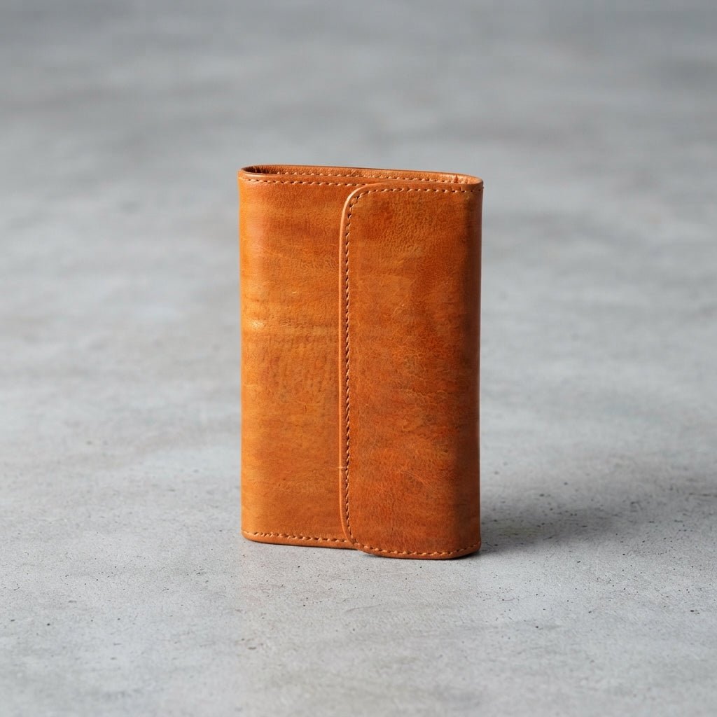 Porte-Cartes Rabat Cognac en Cuir | Yamiriam - YaMiriam