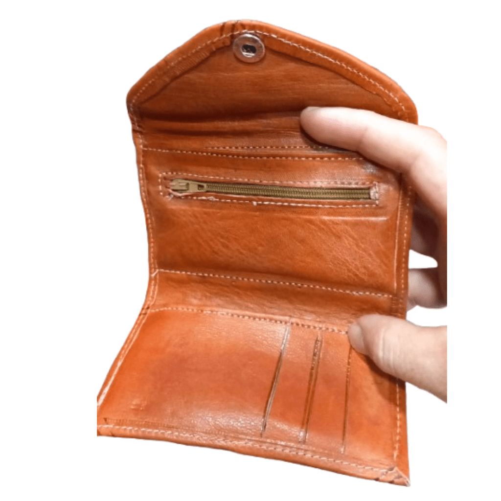 Portefeuille en Cuir à Motifs Gravés | Yamiriam - YaMiriam