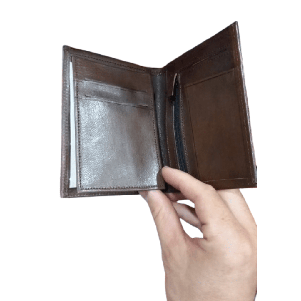 Portefeuille en Cuir Marron Classique | Yamiriam - YaMiriam