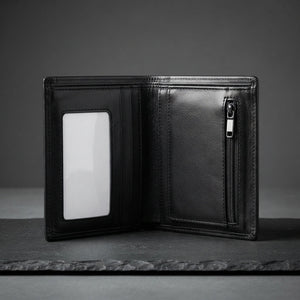 Portefeuille en Cuir Noir Multifonction | Yamiriam - YaMiriam