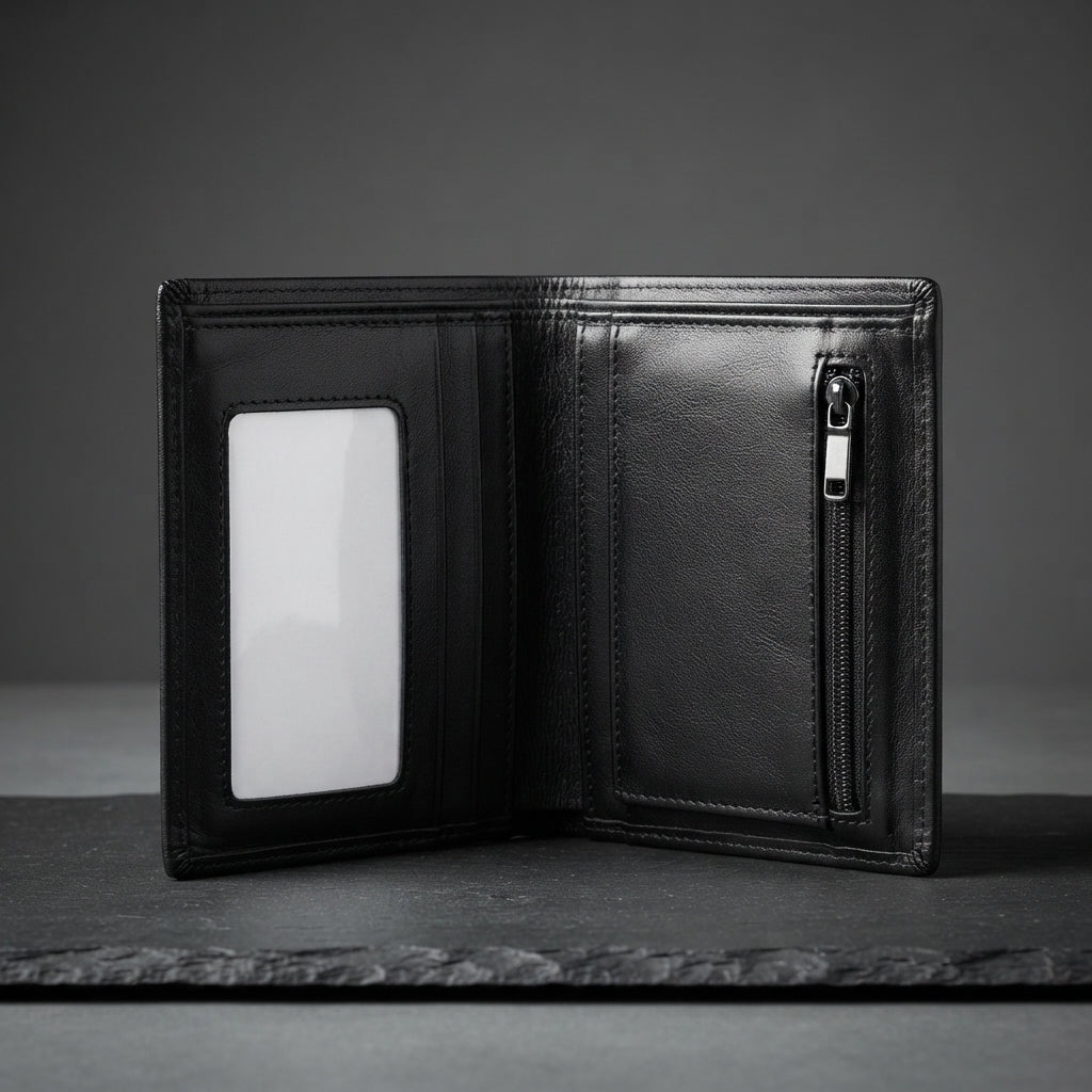 Portefeuille en Cuir Noir Multifonction | Yamiriam - YaMiriam