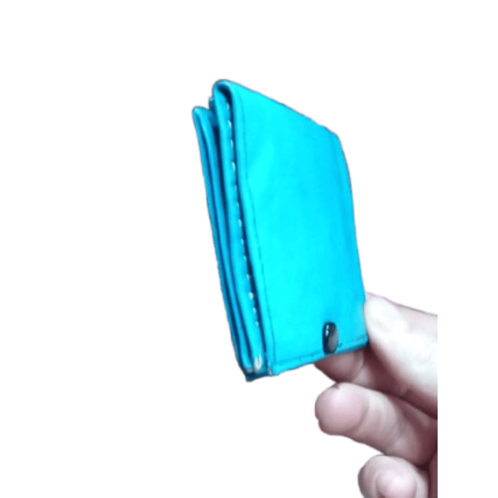 Portefeuille en Cuir Turquoise & Or | Yamiriam - YaMiriam