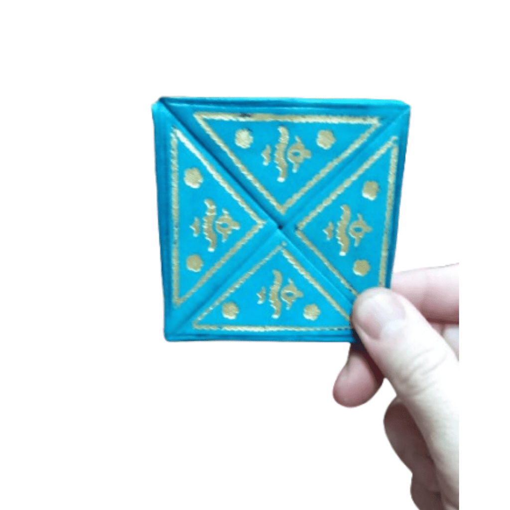 Portefeuille en Cuir Turquoise & Or | Yamiriam - YaMiriam