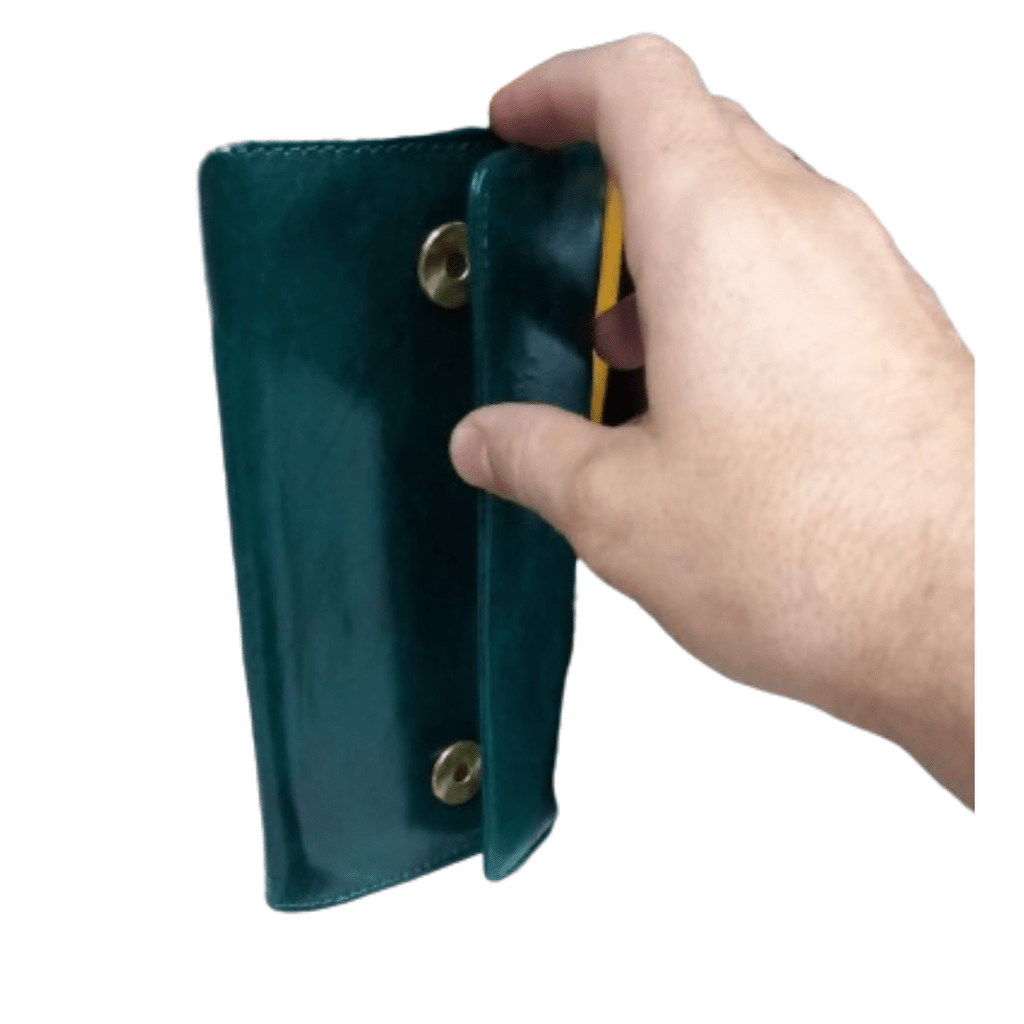 Portefeuille en Cuir Vert Émeraude | Yamiriam - YaMiriam