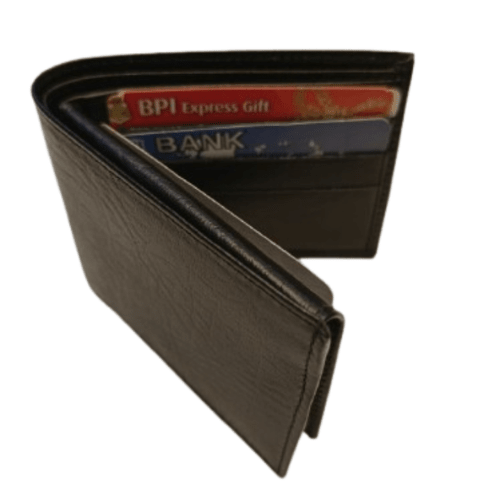 Portefeuille homme en cuir noir fait main – Portefeuille marocain artisanal en cuir véritable, cadeau homme - YaMiriam