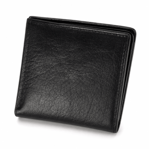 Portefeuille homme en cuir noir fait main – Portefeuille marocain artisanal en cuir véritable, cadeau homme - YaMiriam