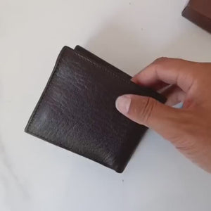 Portefeuille en Cuir Marron Foncé | Yamiriam – cadeau homme