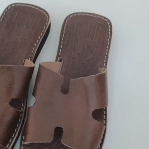 Sandales Type H Homme en Véritable Cuir | Yamiriam