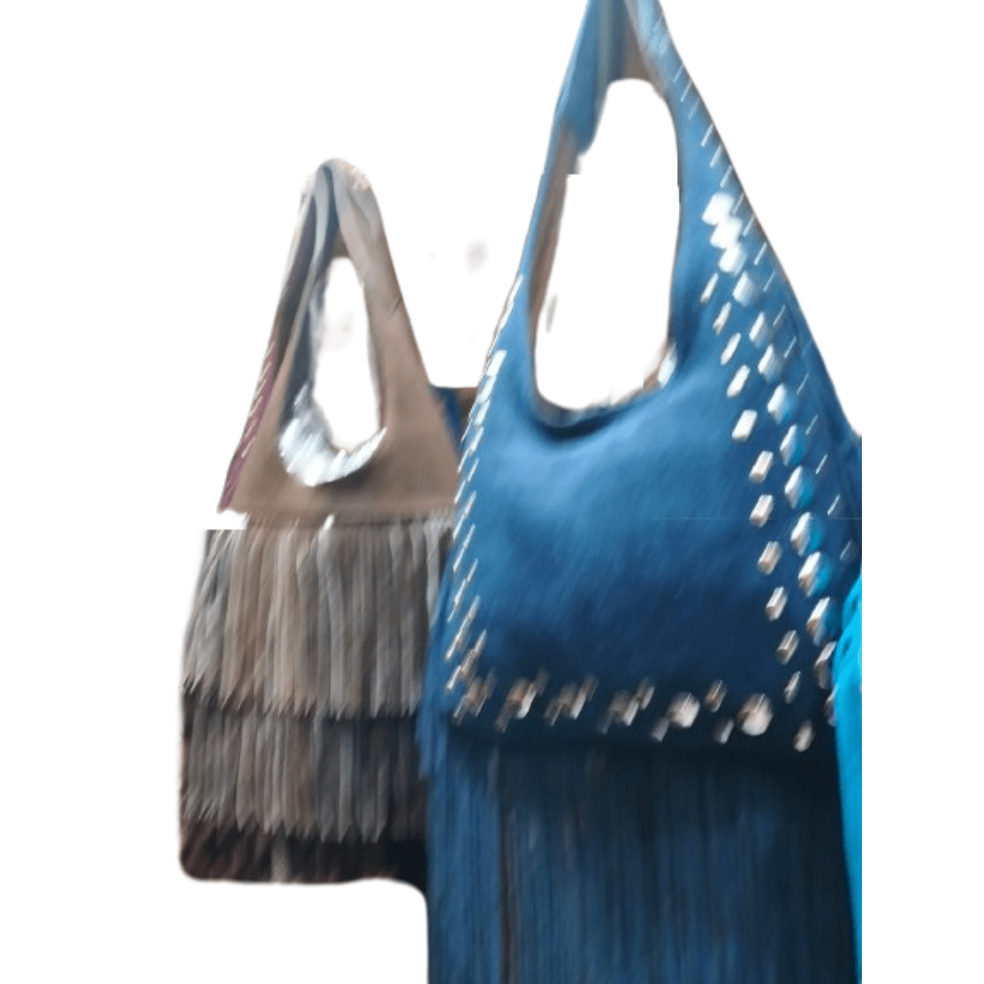 Sac à Main Artisanal Orange Bleu Marron | Yamiriam - YaMiriam