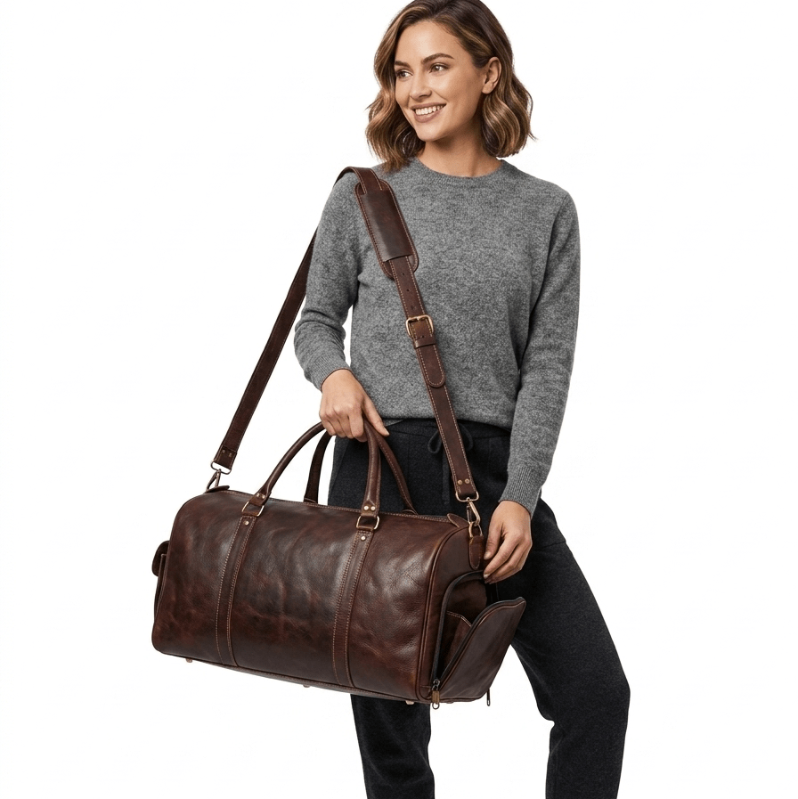 Sac en Vrai Cuir Marocain Marron | Yamiriam - YaMiriam