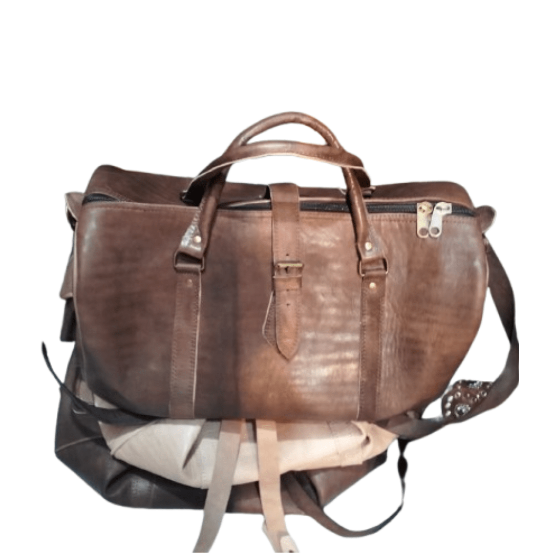 Sac en Vrai Cuir Marron Foncé | Yamiriam - YaMiriam
