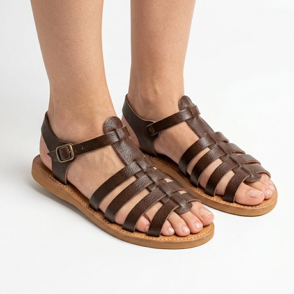 Sandale Bleu Chic Moderne Cuir Sportif - YaMiriam