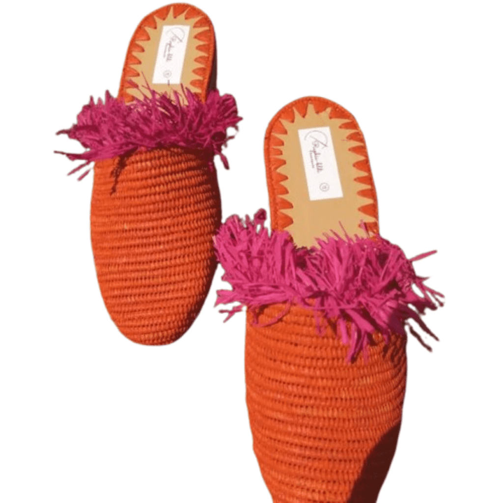 Sandale Crochet à Talon Orange | Yamiriam - YaMiriam