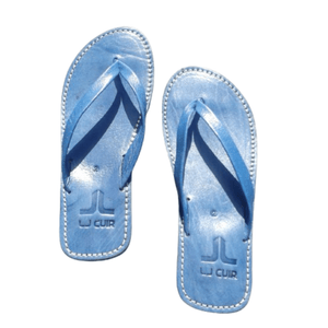 Sandale en Cuir Bleu Femme | Yamiriam - YaMiriam