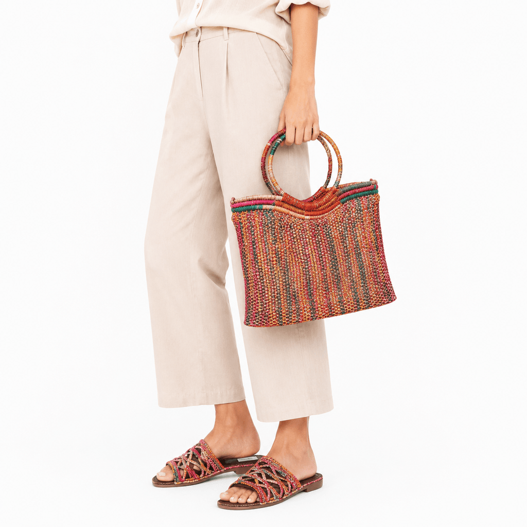 Sandale Femme Crochet Raphia | Yamiriam - YaMiriam
