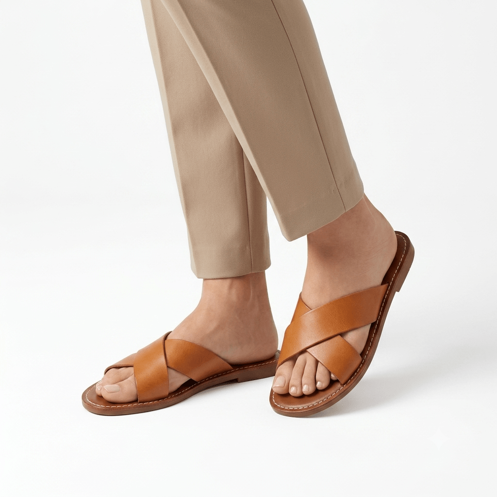 Sandales en Cuir Type X | Yamiriam - YaMiriam