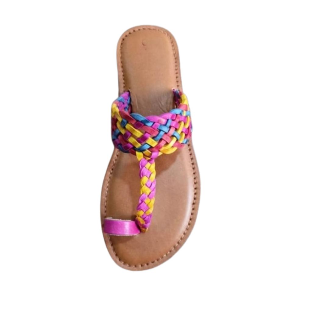 Sandales Femme Marocaines Tressées Colorées - YaMiriam
