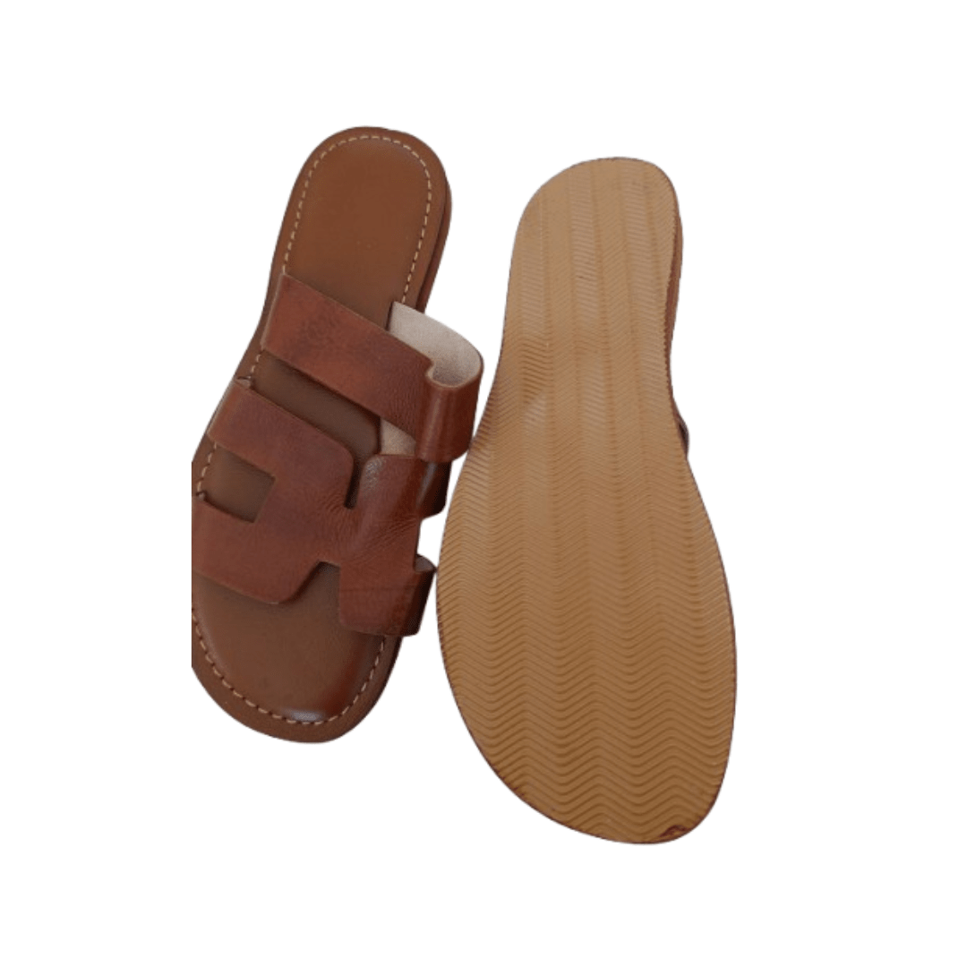 Sandales H Homme Marron en Véritable Cuir | Yamiriam - YaMiriam