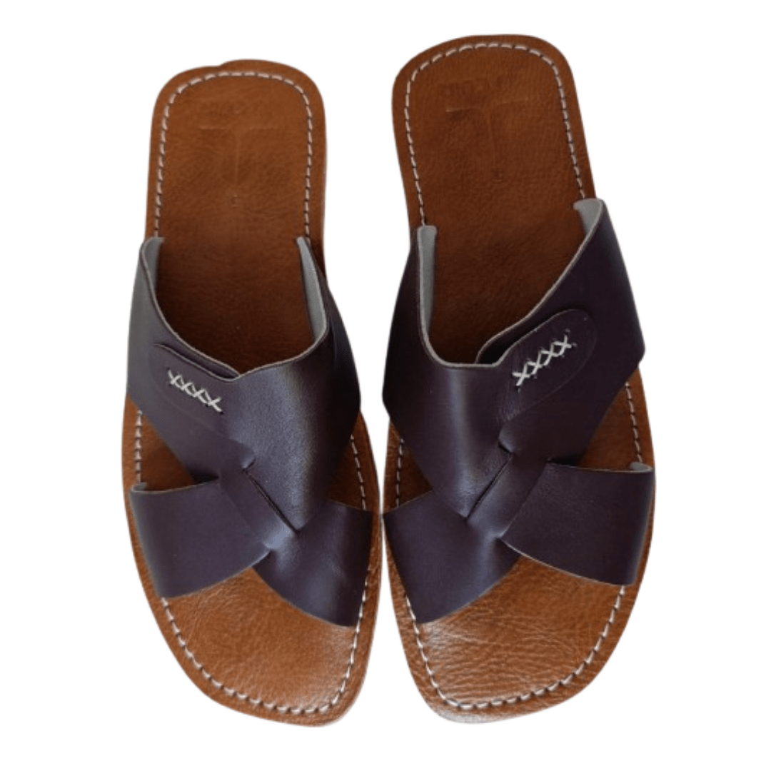 Sandales Homme Grenat en Véritable Cuir | Confort Été – Yamiriam - YaMiriam