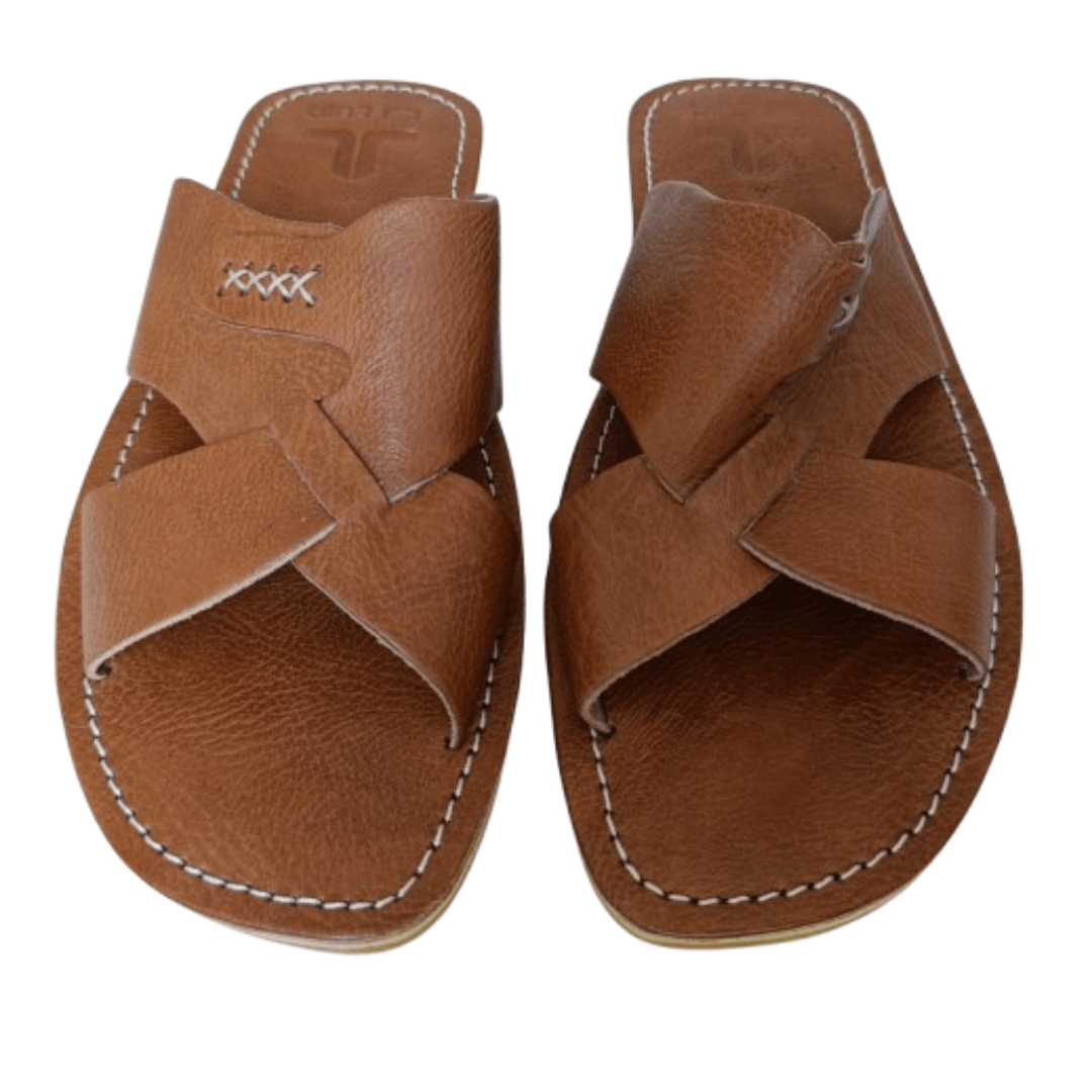 Sandales Homme Marron en Véritable Cuir | Yamiriam - YaMiriam
